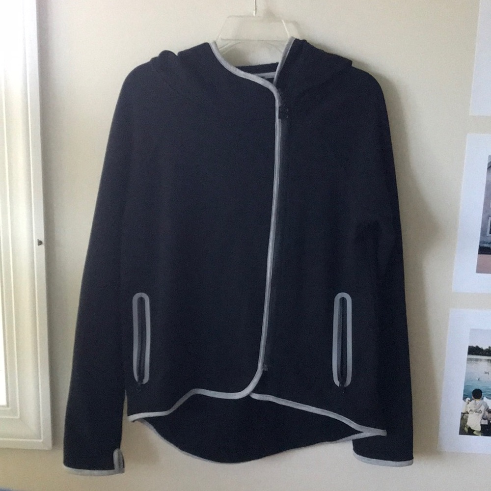 BCBG black hooded zipped workout jacket